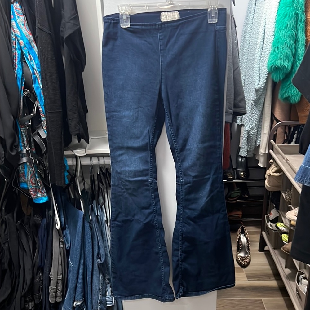 Free People Blue Flare Denim Jeans